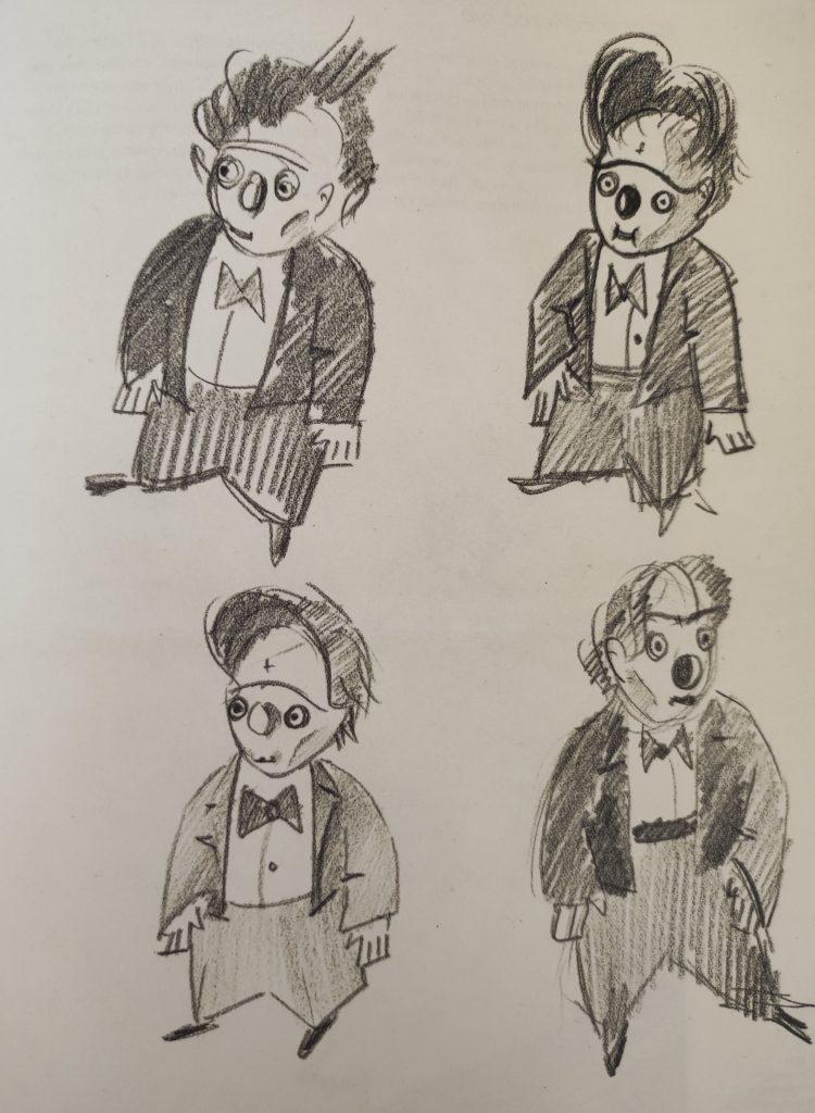 Dessins de personnages en smoking