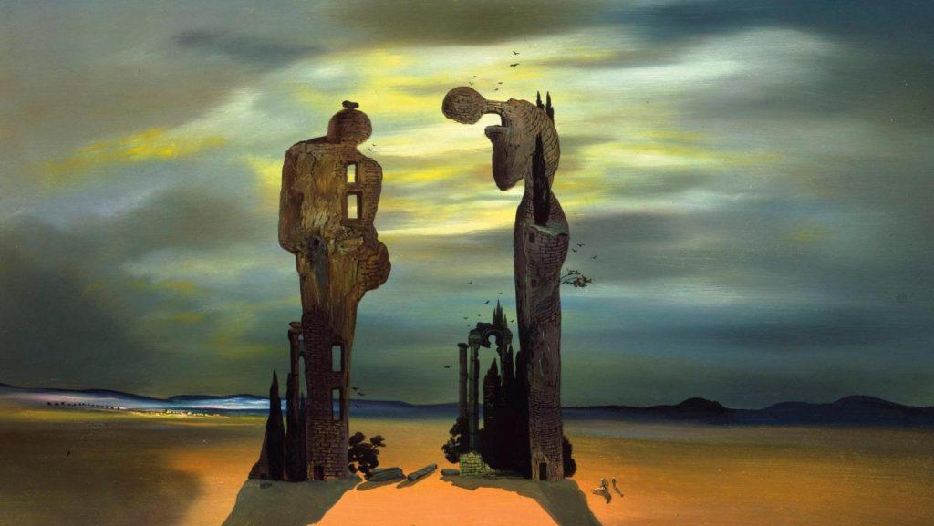 œuvre d'art de Salvador Dali - Réminiscence archéologique de l'Angélus de Millet - huile sur bois vers 1934 - 31,75 x 39,4 cm - The Dali Museum, St. Petersburg (Floride)