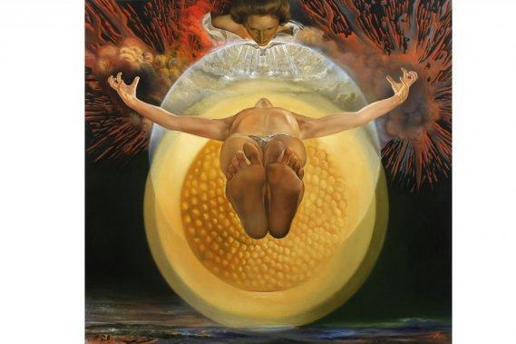 œuvre d'art de Salvador Dali (1939-1989), L'Ascension du Christ, Piétà (huile sur toile, 1958), Collection Pérez Simon, Mexico.