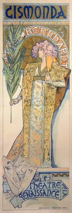 Gismonda, affiche pour Sarah Berhardt - Alphonse Mucha - Lithographie en couleurs - © Fondation Mucha