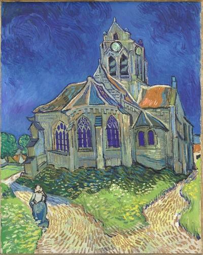 Van Gogh, L'église d'Auvers-sur-Oise, vue du chevet, 1890