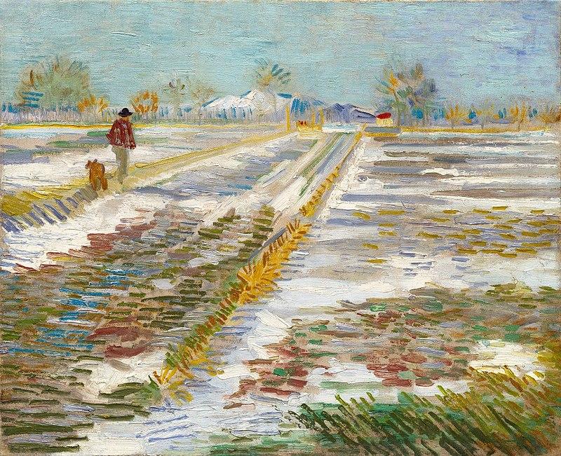 Van Gogh, Paysage enneigé, Arles, février 1888