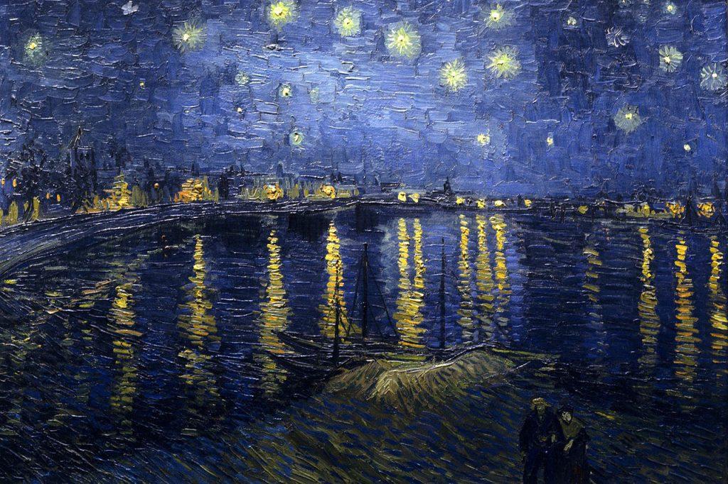Van Gogh, Nuit étoilée sur le Rhône, 1888